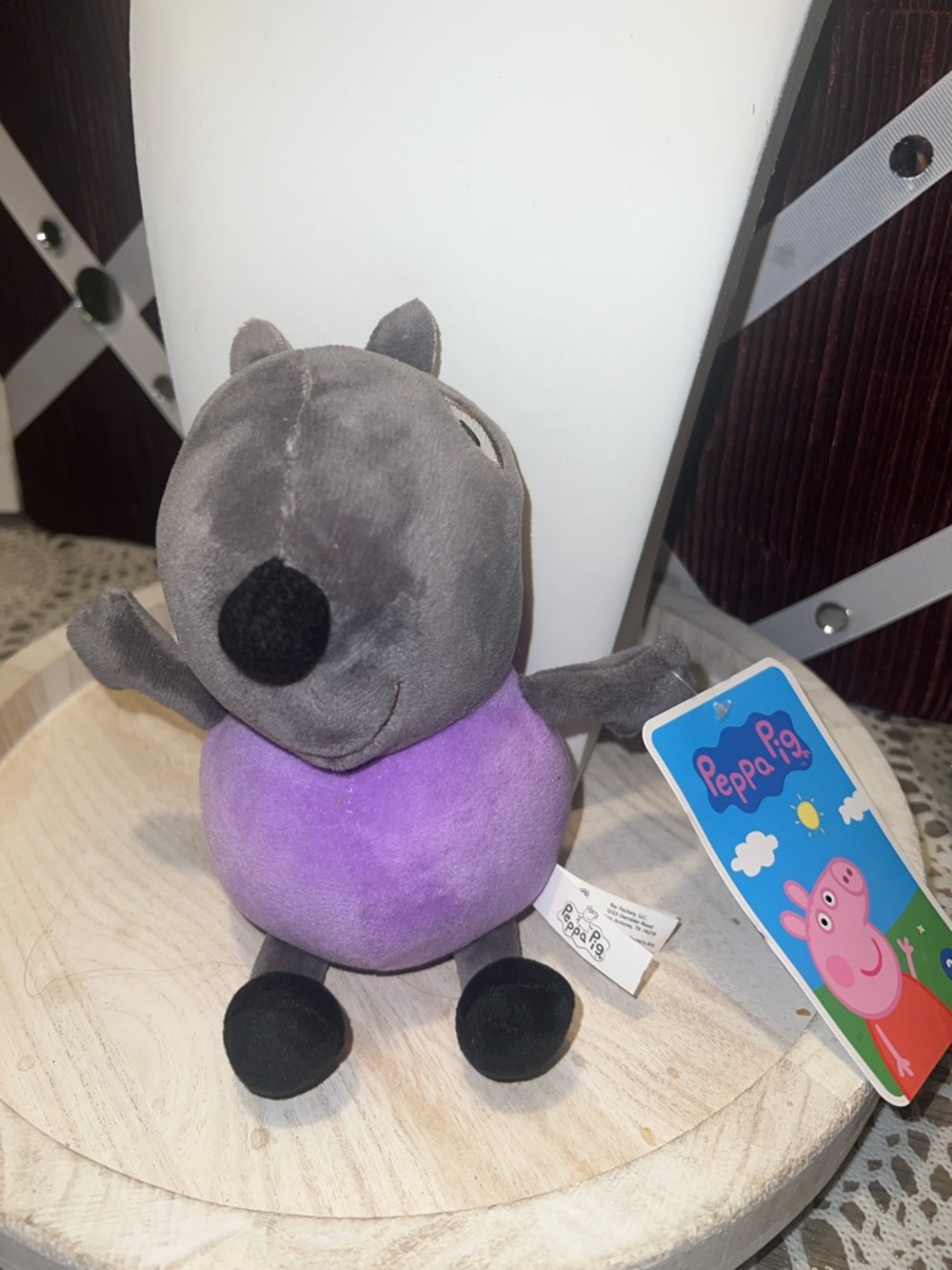 Peppa Pig Plush Character in Purple and Gray
